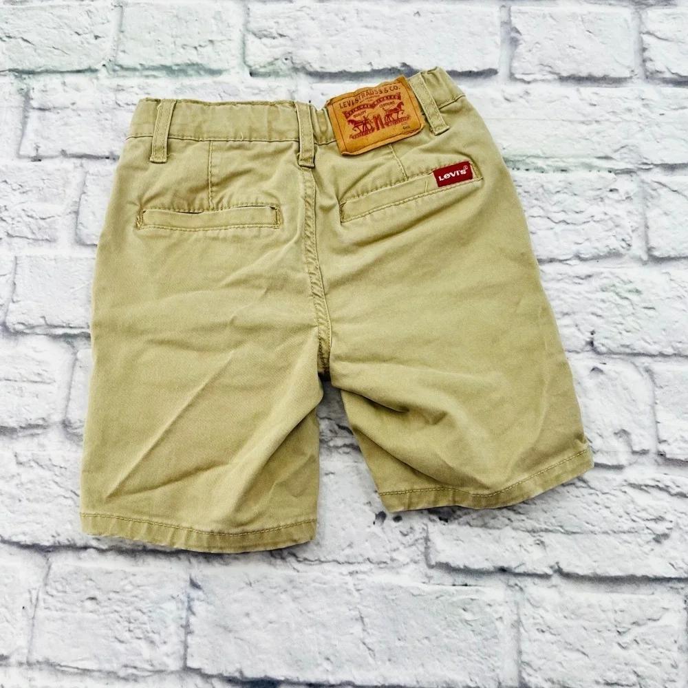 Levi's Kids Chino Shorts Tan Size 4 REG Straight Fit Preppy Summer Casual